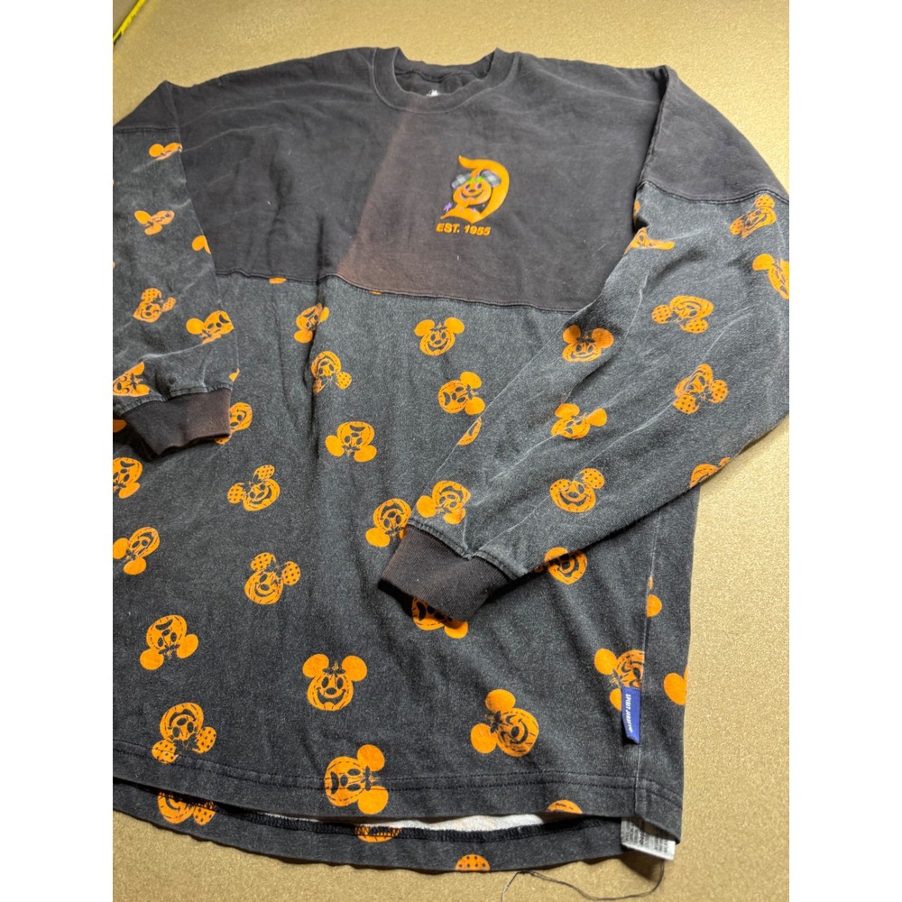 Disneyland Resort Spirit Jersey Halloween Mickey Pumpkin Black Orange Mens XL